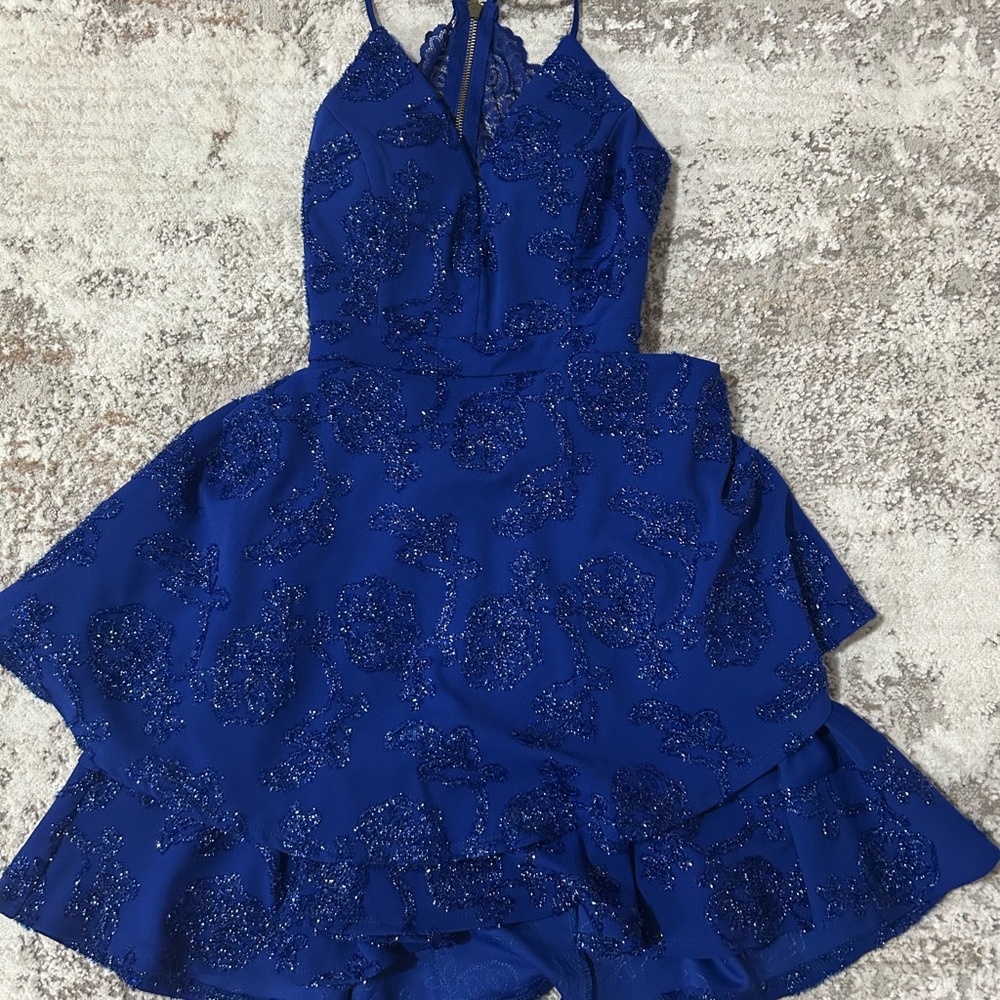 Emerald Sundae Blue High Low Dress